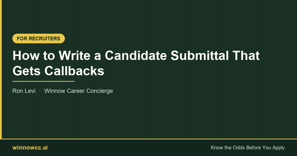 How to Write a Candidate Submittal That Gets Callbacks
